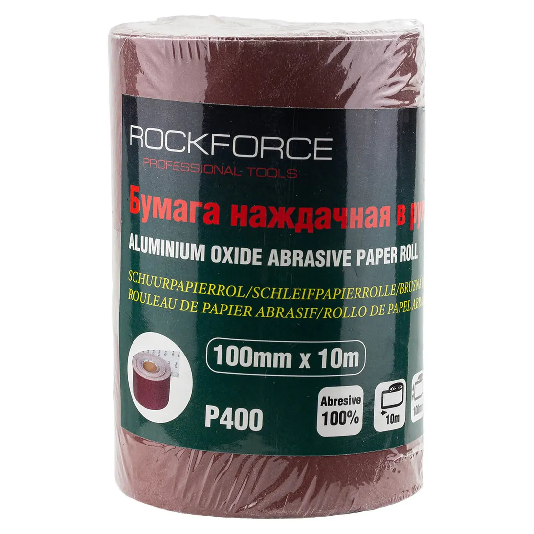 Бумага наждачная 100ммх10м в рулоне (P400)  Rock FORCE RF-SR4400A