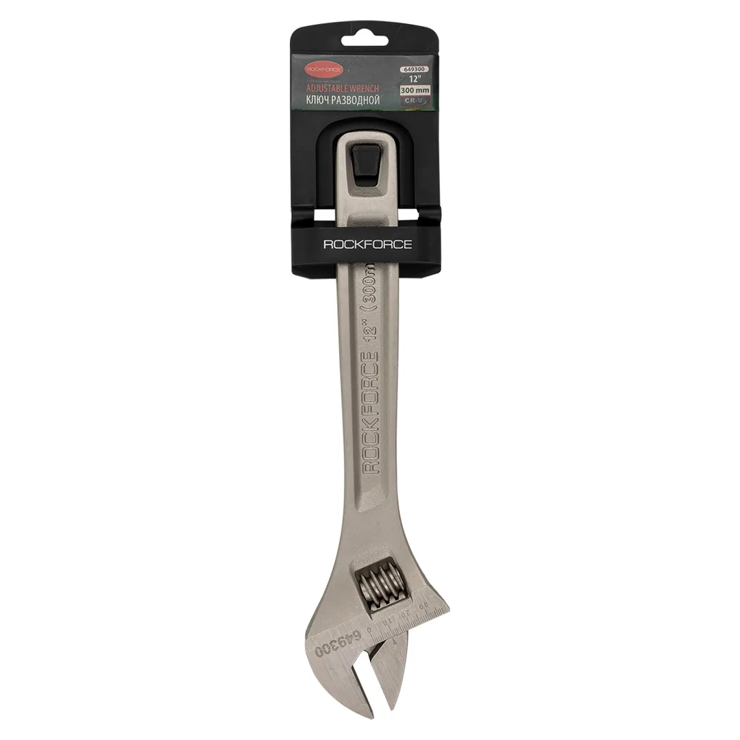 Ключ разводной Profi CRV 12"-300мм (захват 0-35мм) Rock FORCE RF-649300