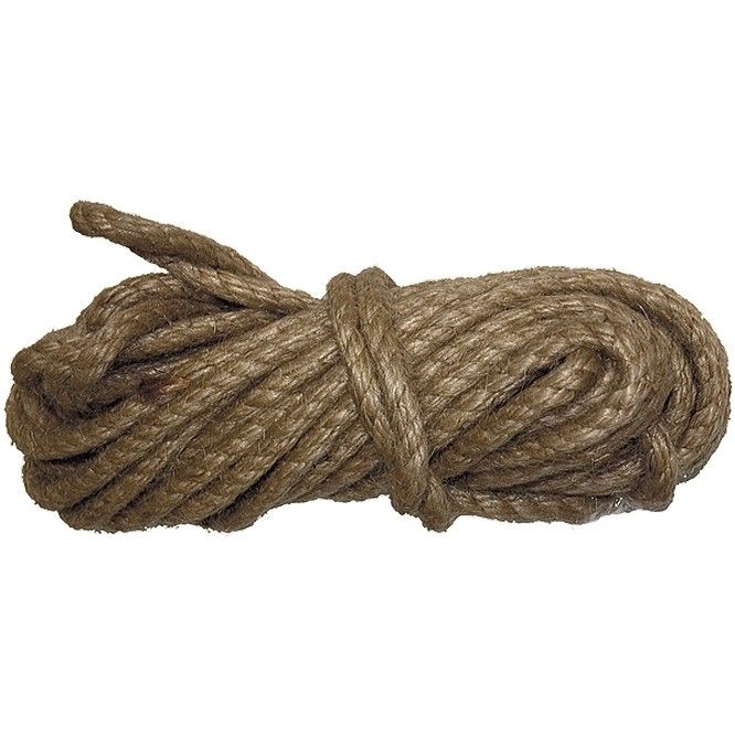Веревка джутовая, 8 мм, L 10 м, крученая  Сибртех 94013