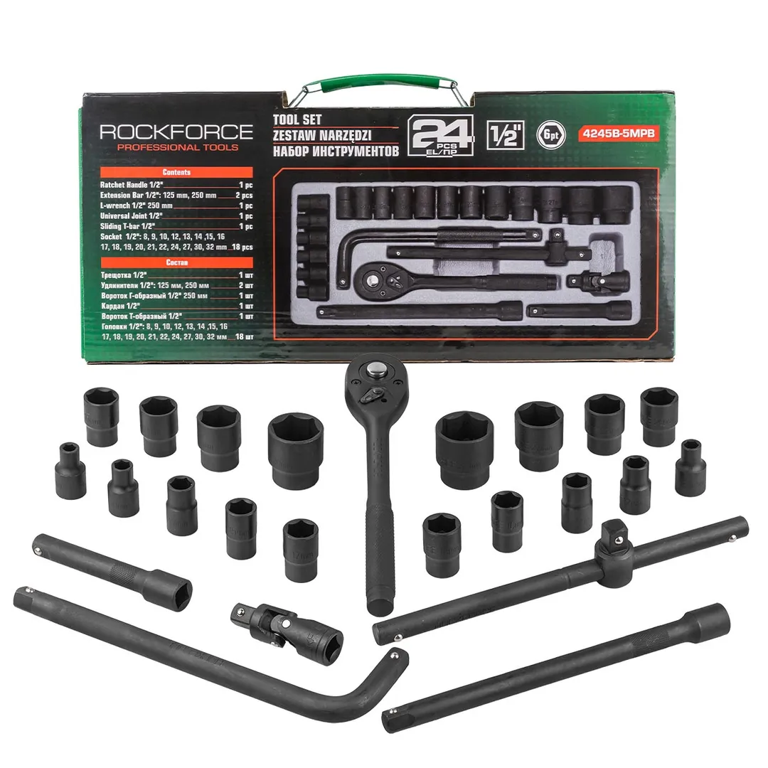 Набор инструментов 24пр. 1/2" ( 6гр) RockFORCE Rock FORCE RF-4245B-5MPB
