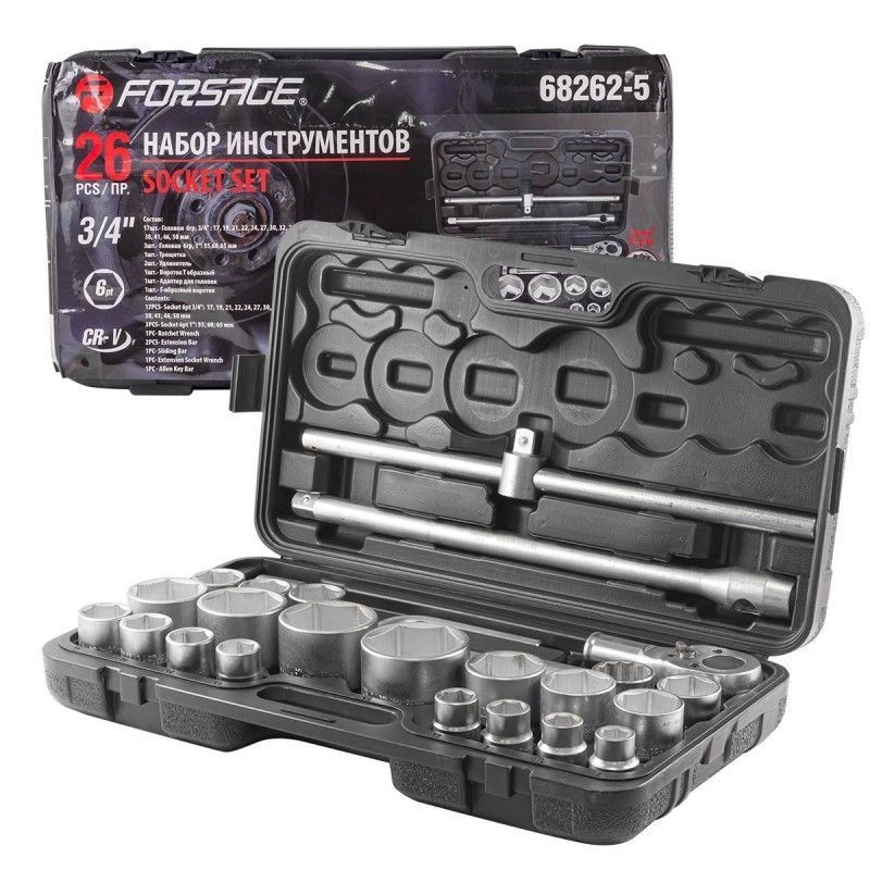 Набор инструментов 26пр. 3/4" (6гр.) Forsage F-68262-5