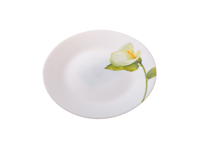 Тарелка десертная стеклокерамическая, 190 mm, круглая, серия Белая калла  ...DIVA LA OPALA 13-119026
