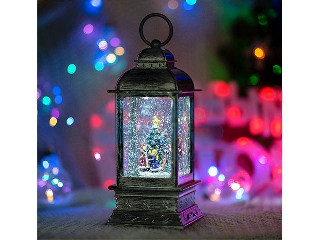 Декоративный фонарь с эффектом снегопада и подсветкой "Рождество", белый ... NINGBO JIA SHE TRADING CO.,LTD. (Китай) 501-065