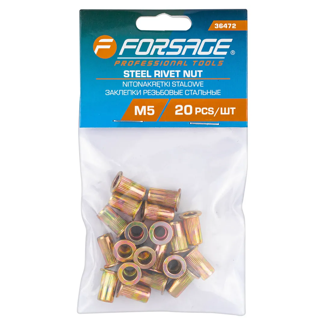 Заклепки резьбовые стальные 20шт.  Forsage F-36472