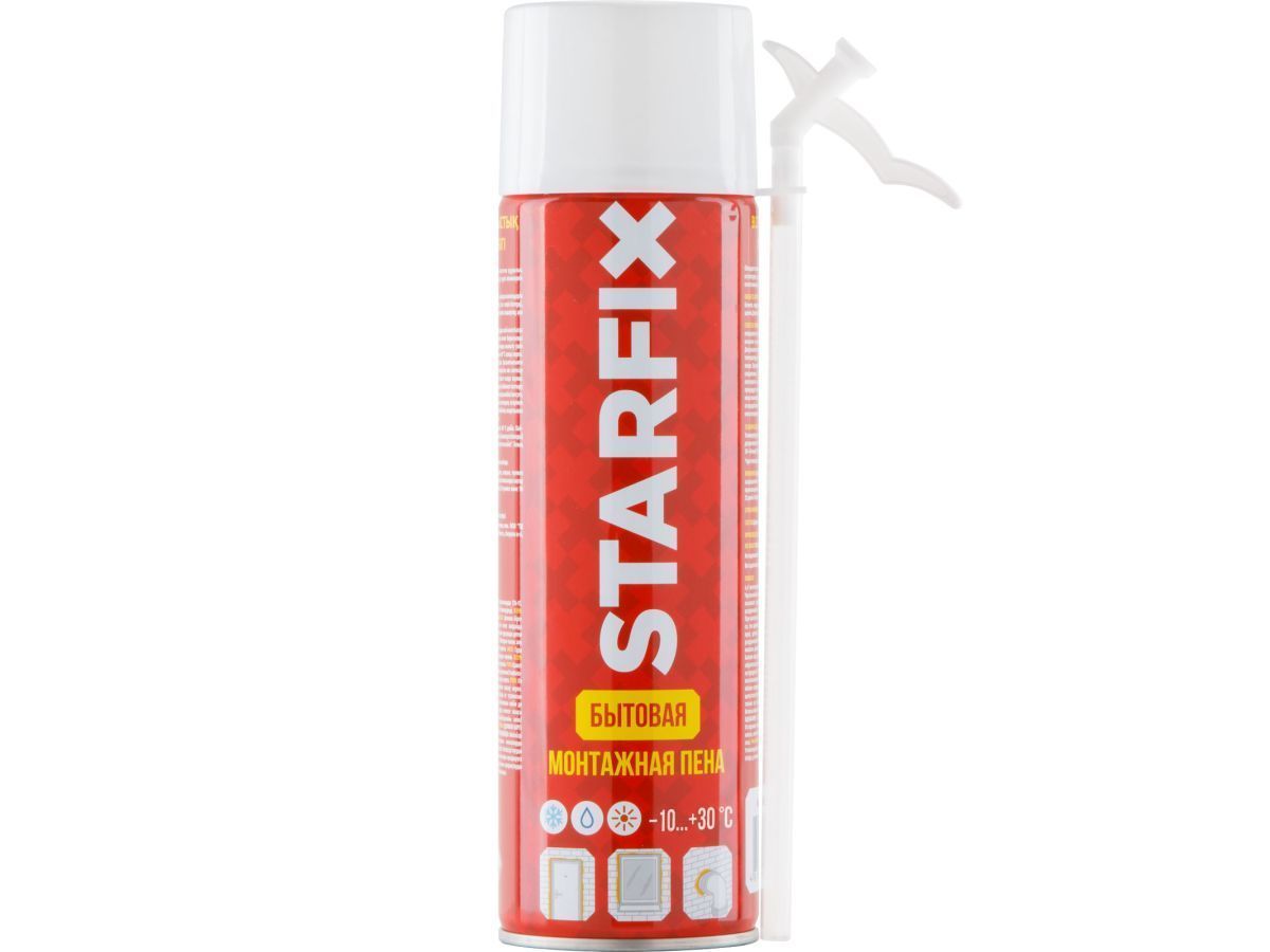 Пена монтажная бытовая всесезонная Straw Foam, 500мл, STARFIX SM-66248-1