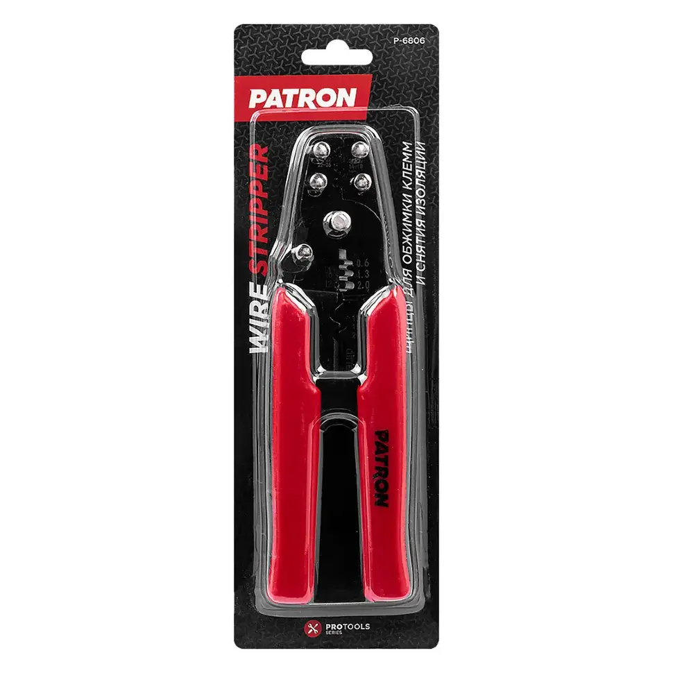 Щипцы для обжимки клемм и снятия изоляции PATRON Patron P-6806
