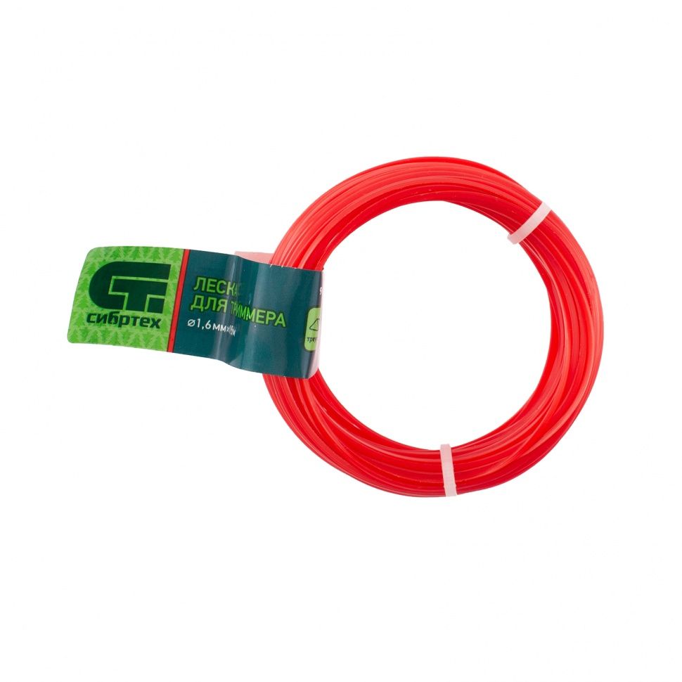 Леска для триммера треугольная, 1.6 mm х 15 м  Сибртех 961615