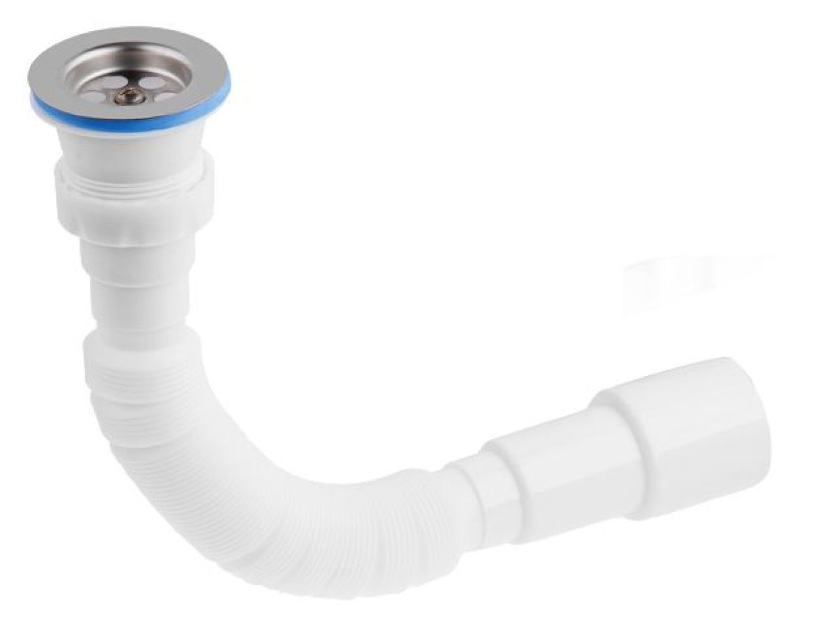 Сифон 1 1/2"х40/50 гофрированный, выпуск 64 мм. AV Engineering AVE129781