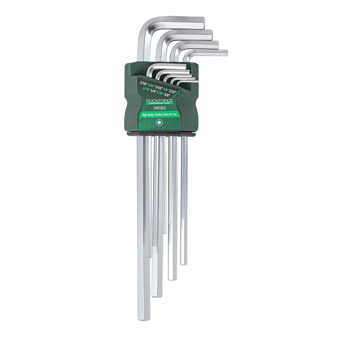 Набор ключей шестигранных 1/16"-3/8", 9пр. Rock FORCE RF-5093XLS