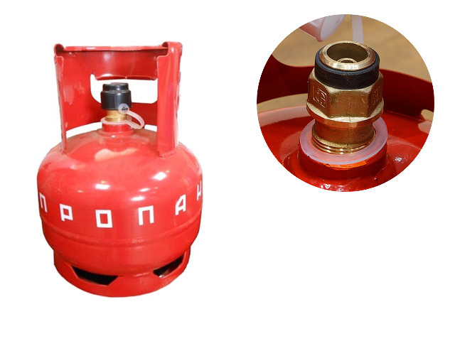 Баллон бытовой 5 л. с КБ-2 (1-5-2-В) NOVOGAS НЗ 74.00.00-06