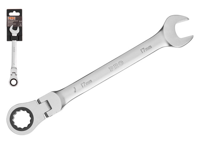 Ключ 17 мм. трещоточный шарнирный PRO  STARTUL PRO-7217