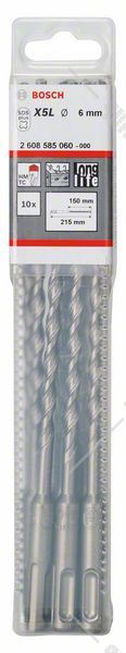 SDS-plus-7 бур, 6х150х215 мм (10 шт),  BOSCH 2.608.585.060
