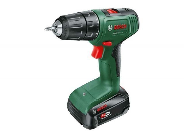 Аккум. дрель-шуруповерт EasyDrill 18V-40, 18В, 1АКБ 2.0 А/ч Li-Ion, 2 скор., 40 Нм, шурупы до 8 мм, ...BOSCH 06039D8004