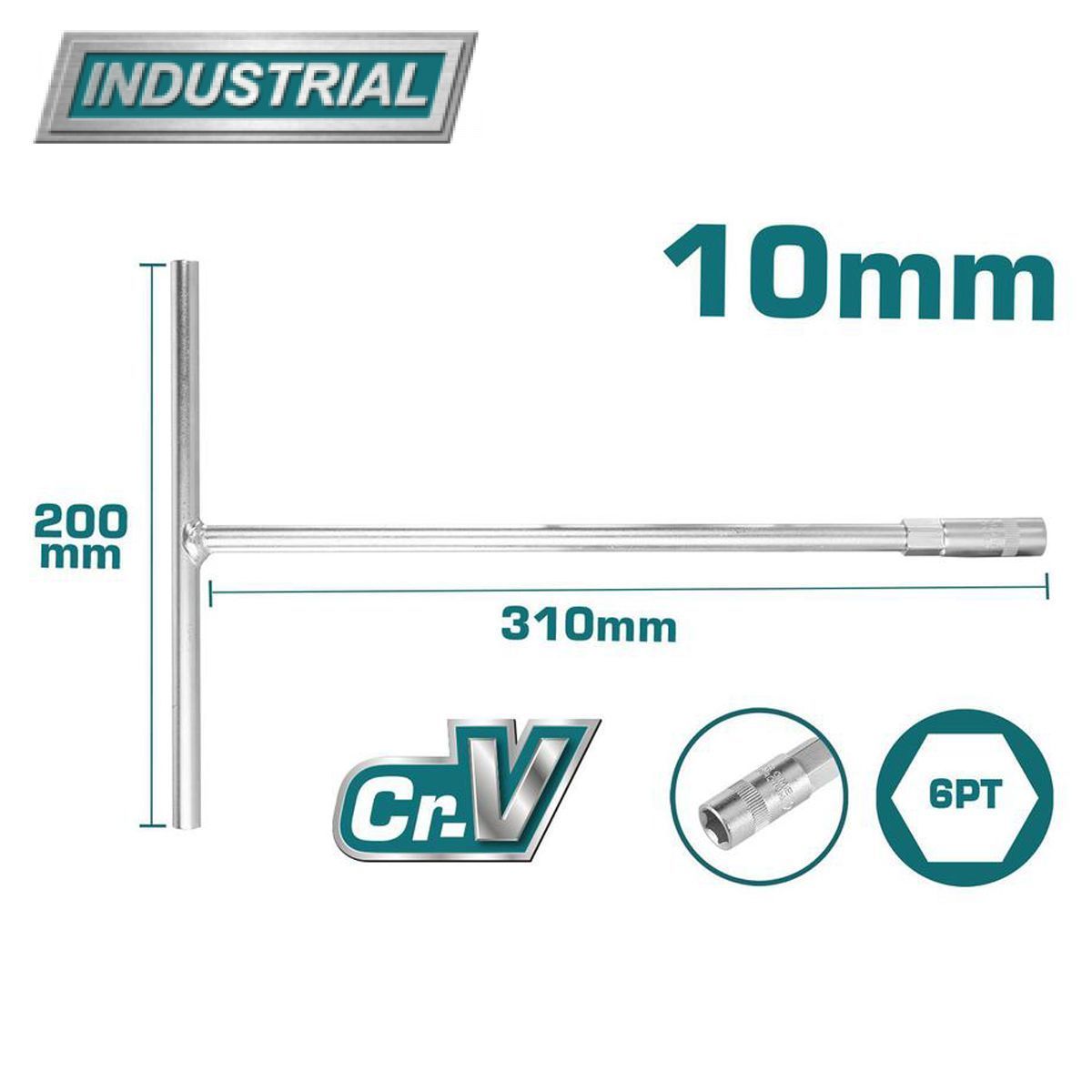 Ключ торцевой Т-образный 10 мм  TOTAL THTSW1006