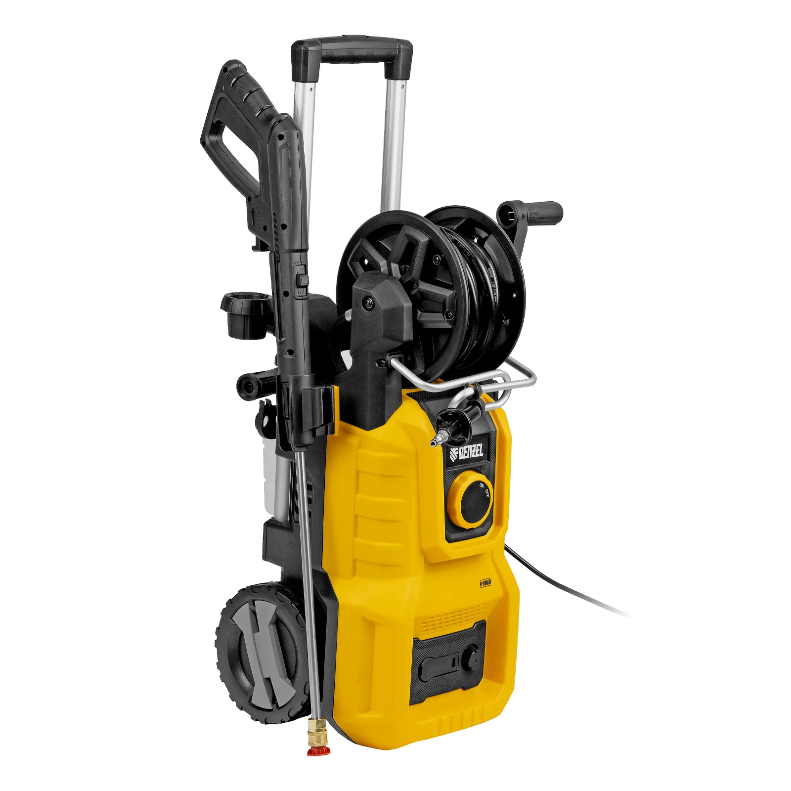 Моечная машина высокого давления R-180iD, 2000 Вт, 180 бар, 420 л/ч, асинх. двиг., бараб. DENZEL 58266