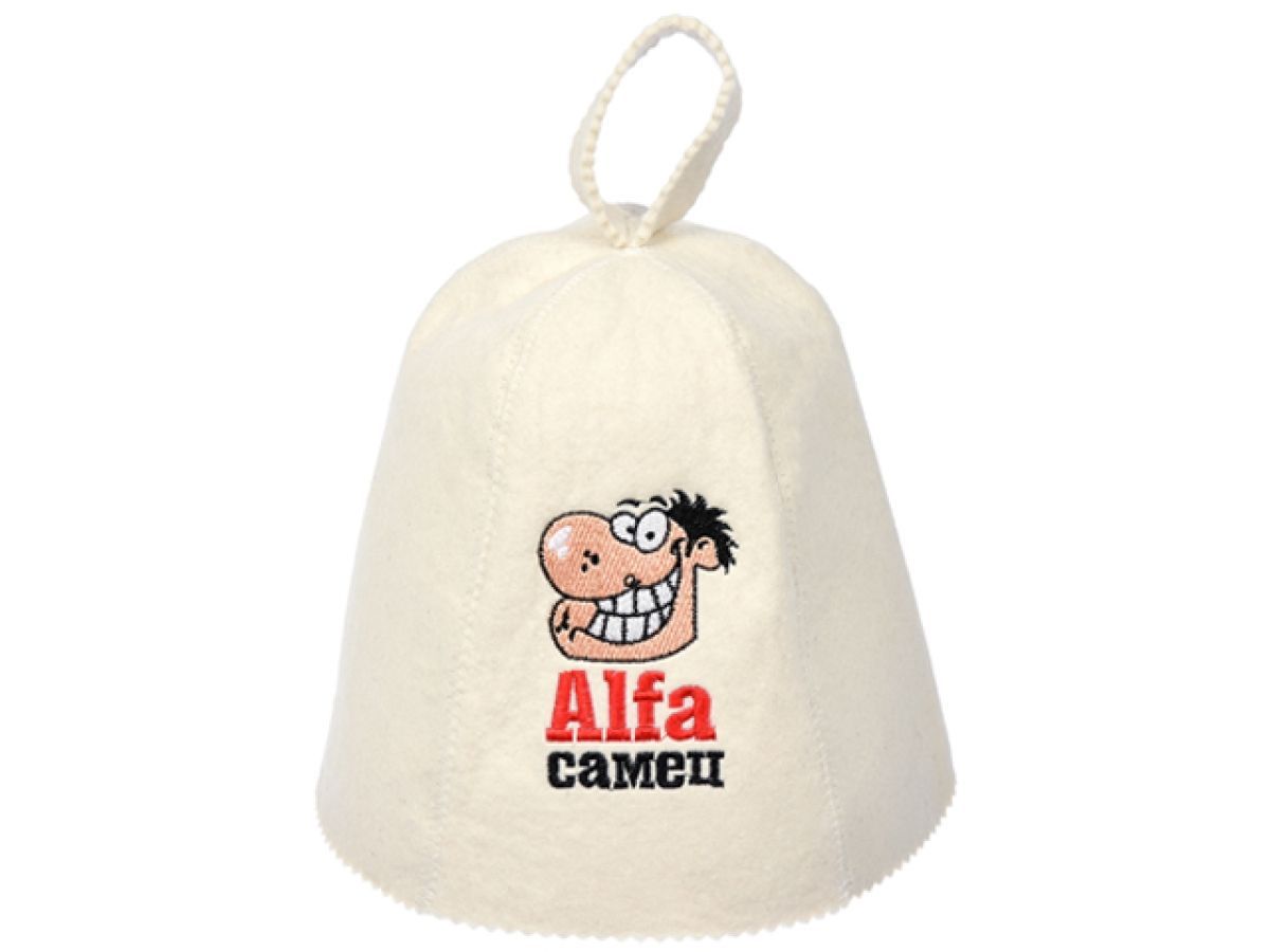 Шапка для бани и сауны "Alfa самец", "Банные штучки" из войлока БАННЫЕ ШТУЧКИ 41144