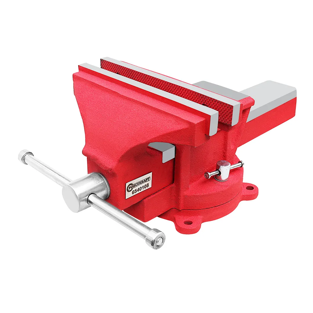 Тиски стальные поворотные с наковальней  8"-200 мм. FORCEKRAFT FK-6540108