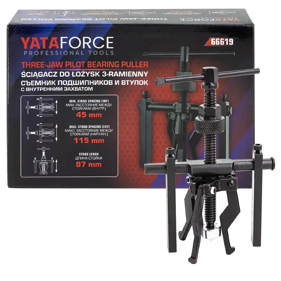 Съемник подшипников и втулок с внутренним захватом (Ø захвата:13-38мм) YATAFORCE YF-66619