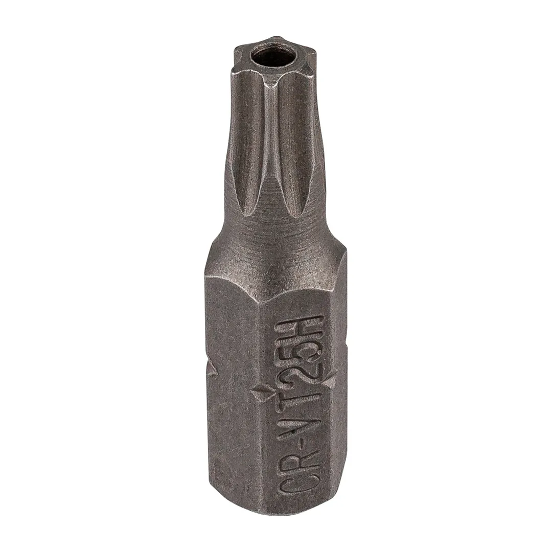 Бита TORX T25Hх25мм с отверстием,1/4"  Rock FORCE RF-1272525