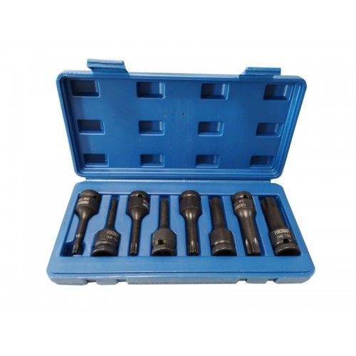 Набор головок-бит TORX ударных 8пр.,1/2"(T30, T40, T45, T50, T55, T60, T70, T80), в кейсе FORCEKRAFT FK-4088MPB
