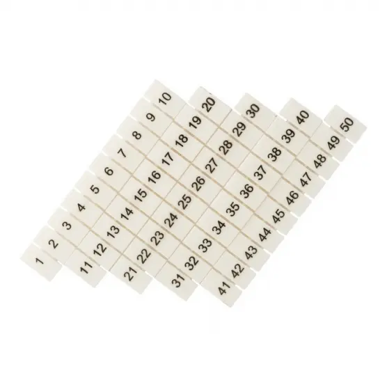 Маркеры для JXB-ST/Push-in 6 с нумерацией 1-50 (100 шт.)