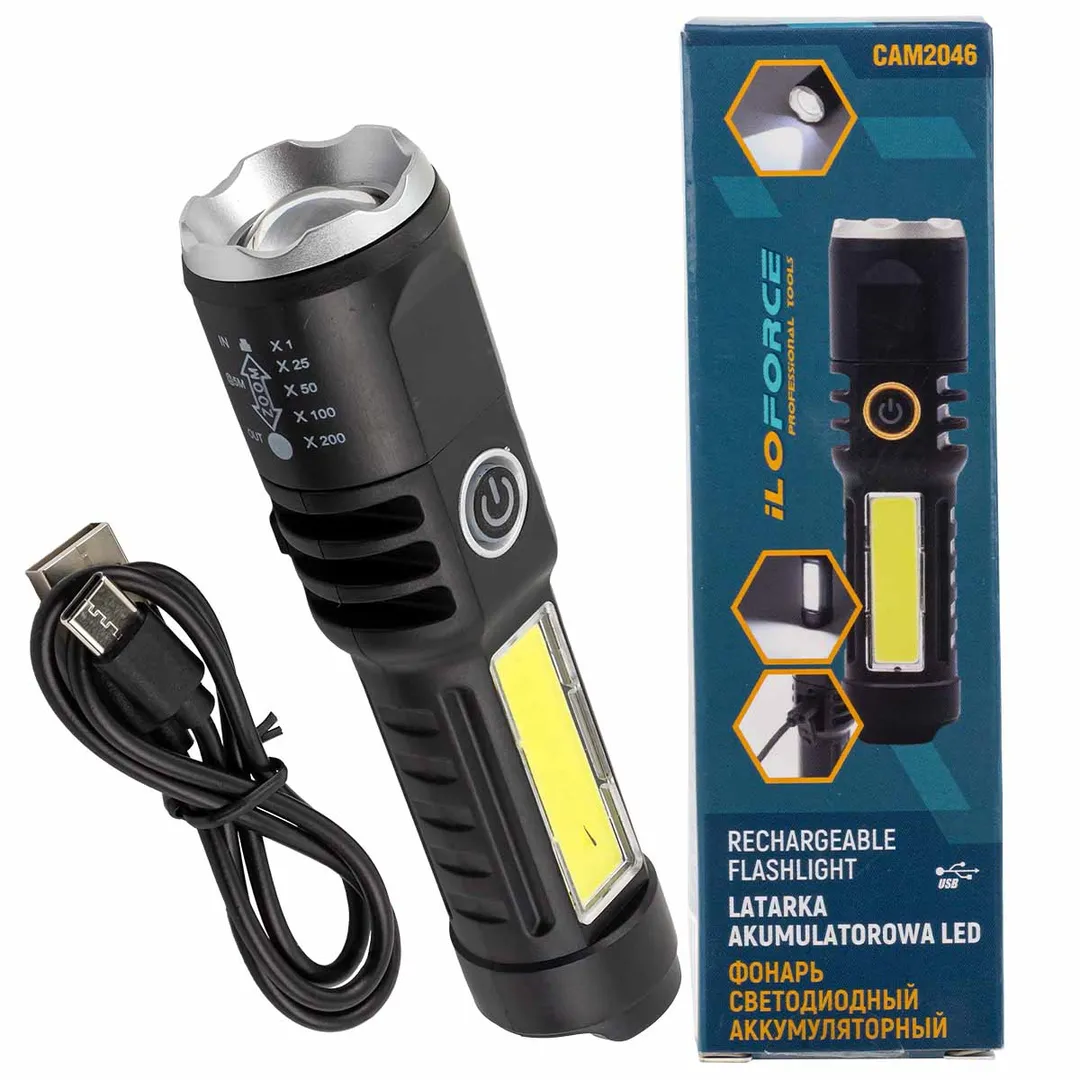 Фонарь светодиодный аккумуляторный  ILOforce IF-CAM2046