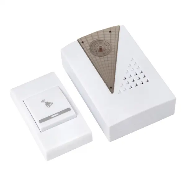 Звонок беспр. на батарейках 004 (бел.-сер. 36 мелод. с индик. 2х1,5В АA дист. 80м.)  ...EKF DBB-A-004