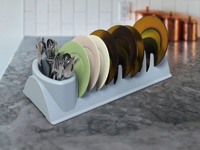 Сушилка для посуды Krita, серая мистерия (341х148х88 mm)  BEROSSI ИК62375000