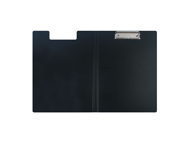 Планшет А4 вертикальный пластик двухсторонний PVC черный с крышкой,  ...INФОРМАТ NM3310