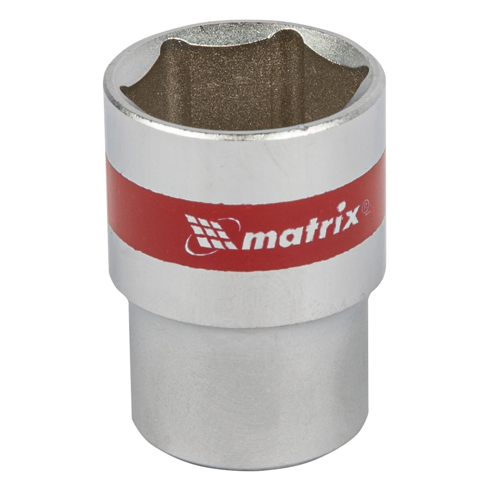 Головка торцевая, 21 mm, 6-гранная, CrV, под квадрат 1/2", хромированная Matrix 13121
