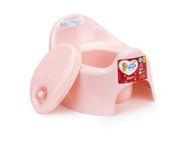 Горшок детский Lalababy Follow Me с крышкой, розовый пастельный (285х237х180 mm) LITTLE ANGEL LA2701RS