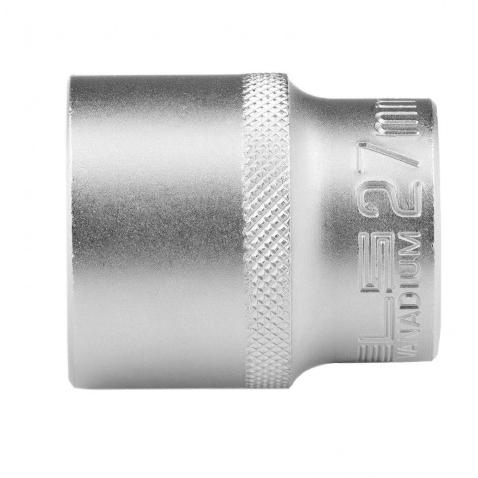Головка торцевая, 27 mm, 12-гранная, CrV, под квадрат 1/2", хромированная Stels 13671