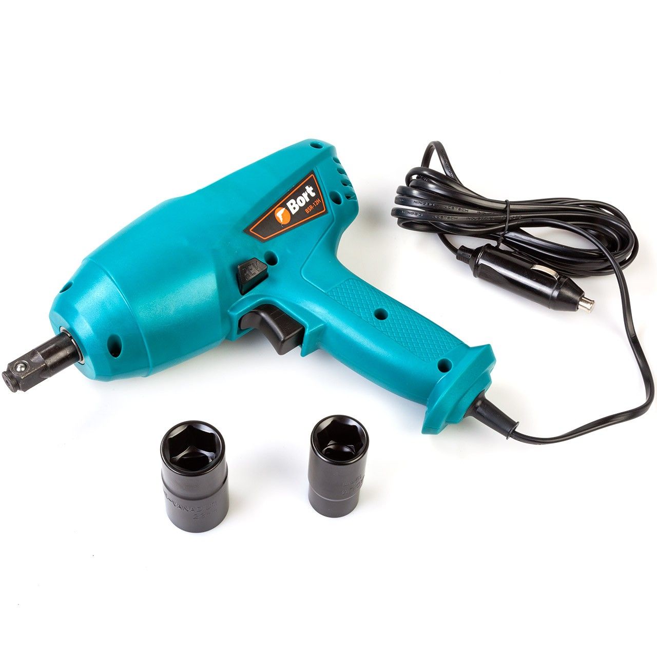 Гайковерт проводной автомобильный 1/2", 350Нм, 12В, Bort BSR-12H