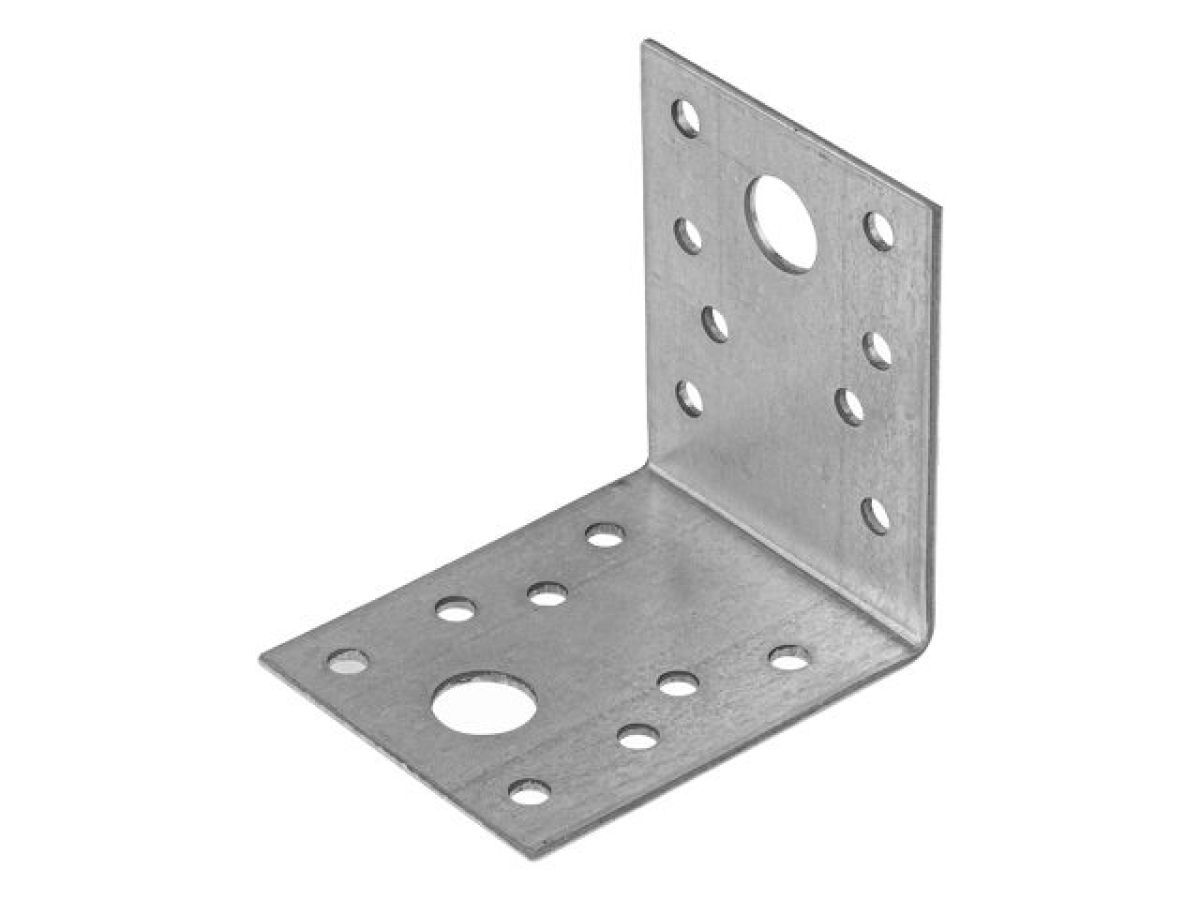 Уголок крепежный 55х70x70 mm KU 2.5 mm белый цинк STARFIX SMP-64941-1