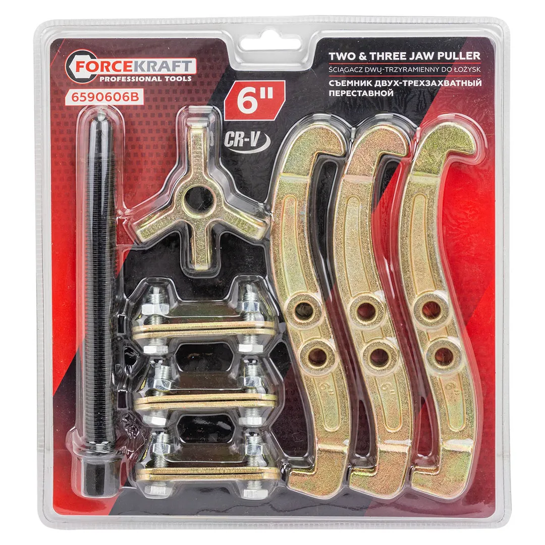 Съемник двух-трехзахватный переставной 6"  FORCEKRAFT FK-6590606B