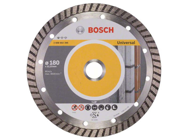 Алмазный круг 180х22 mm универсальный Turbo STANDARD FOR UNIVERSAL (сухая резка) BOSCH 2608602396