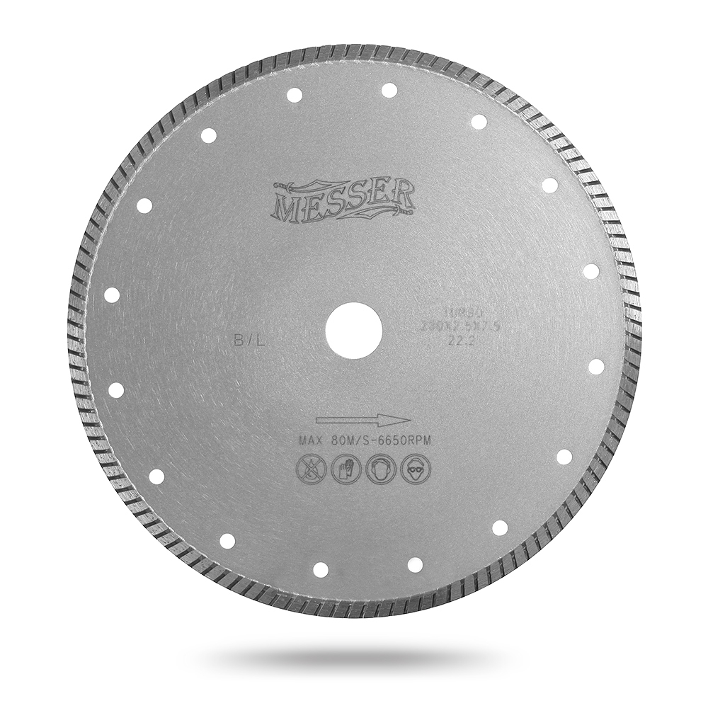 Диск турбо для резки бетона B/L, сухой, 150D-2.3T-7.5W-22.2 MESSER 01-31-150