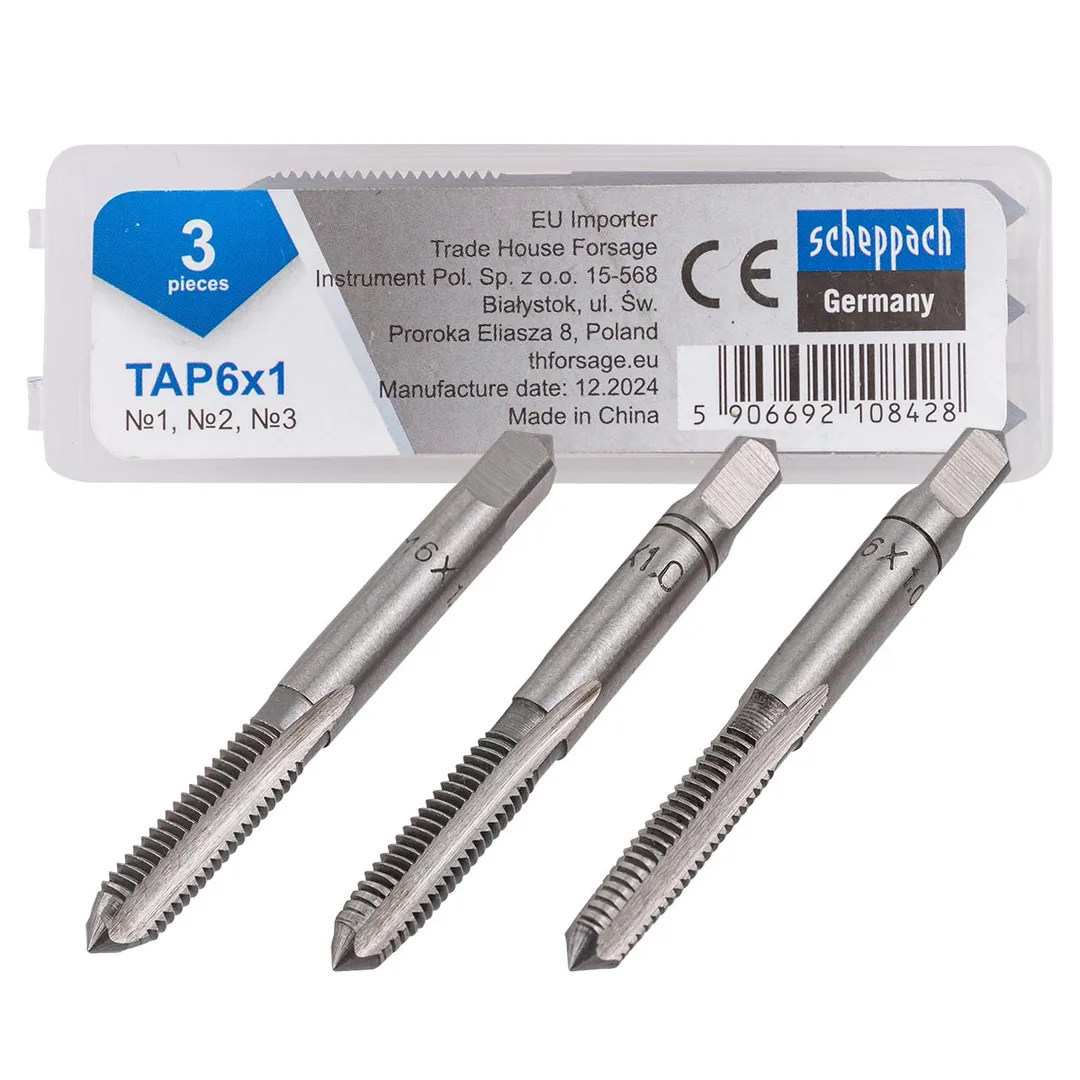 Метчик M6x1 (3шт)  Scheppach Sch-TAP6x1
