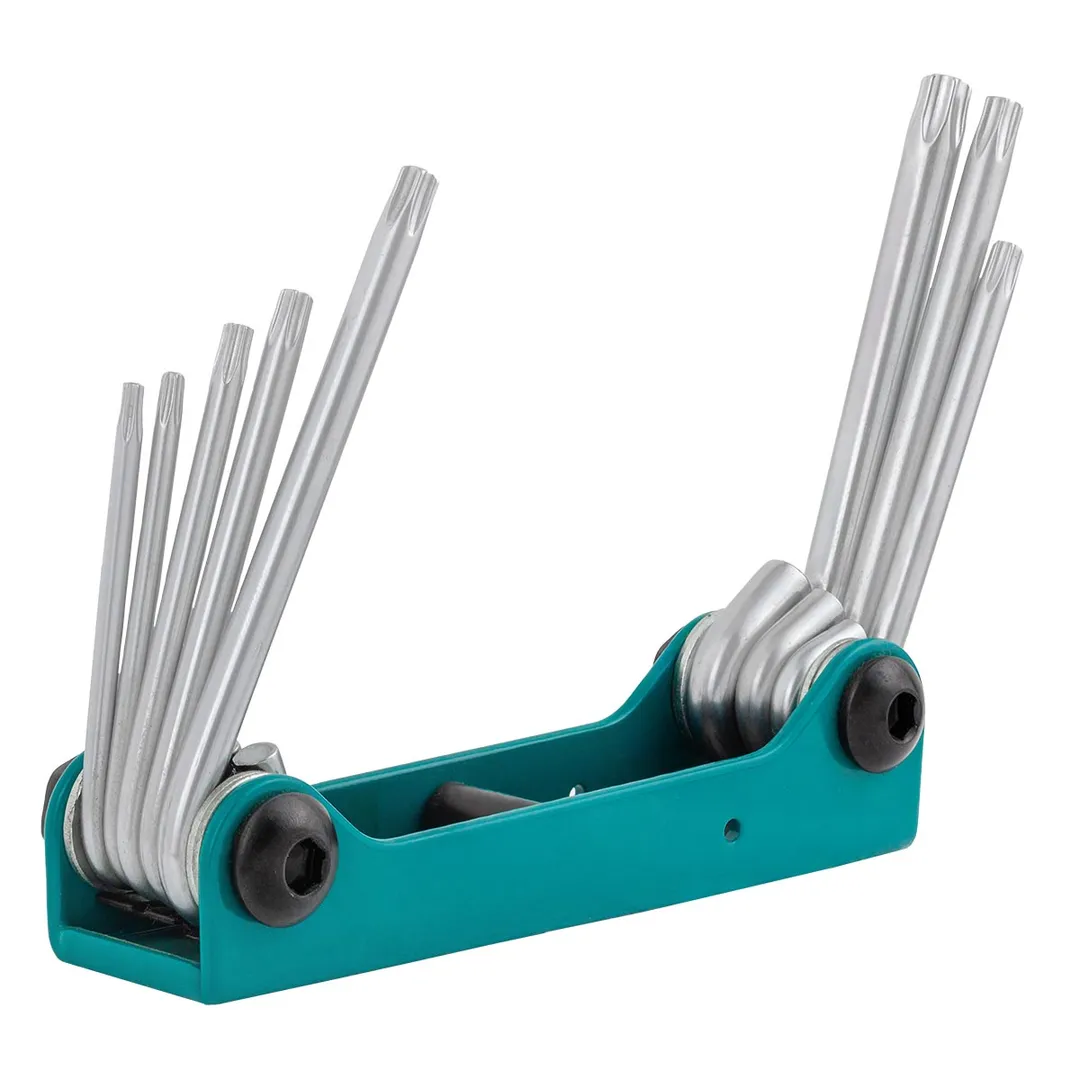 Набор ключей TORX T9-T40 8пр. с отверстием складной Forsage F-5083TF