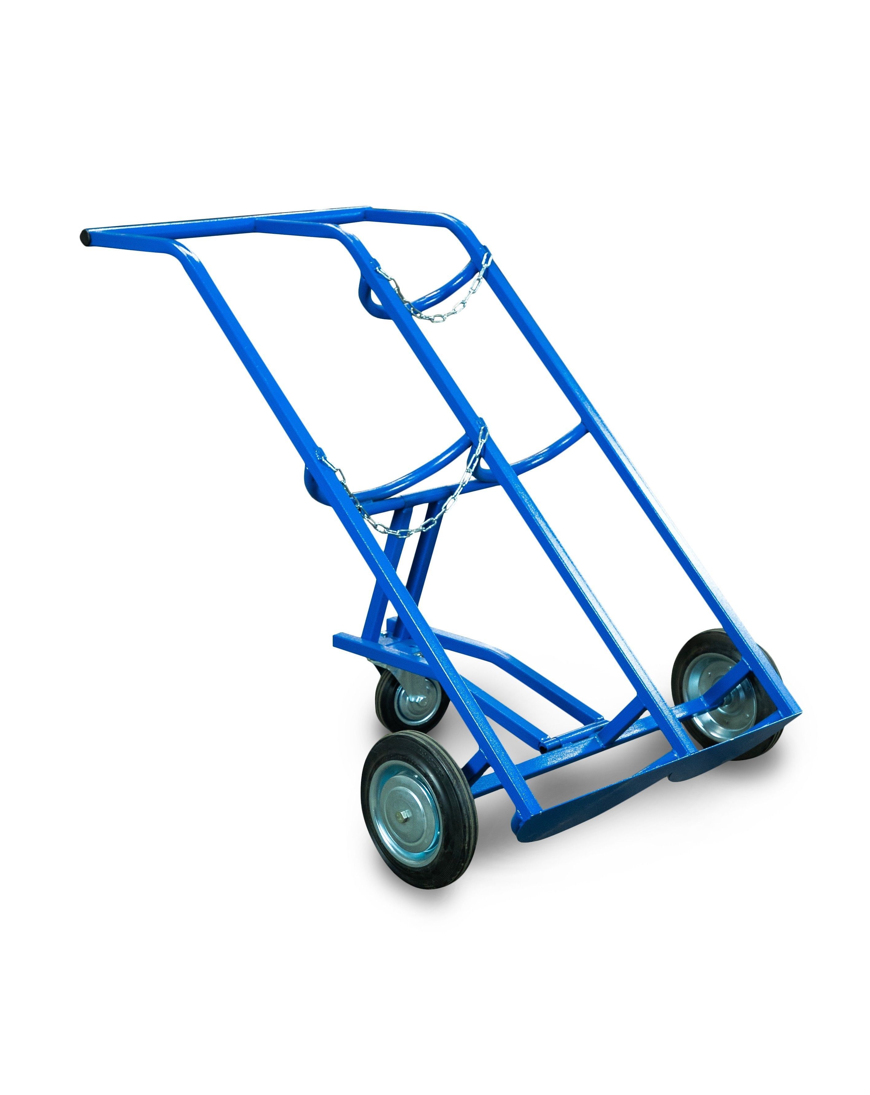 Тележка для баллонов пропан + кислород ТГК-П, 2 баллона (250 резина + 160 поворотное) TOR 1012421