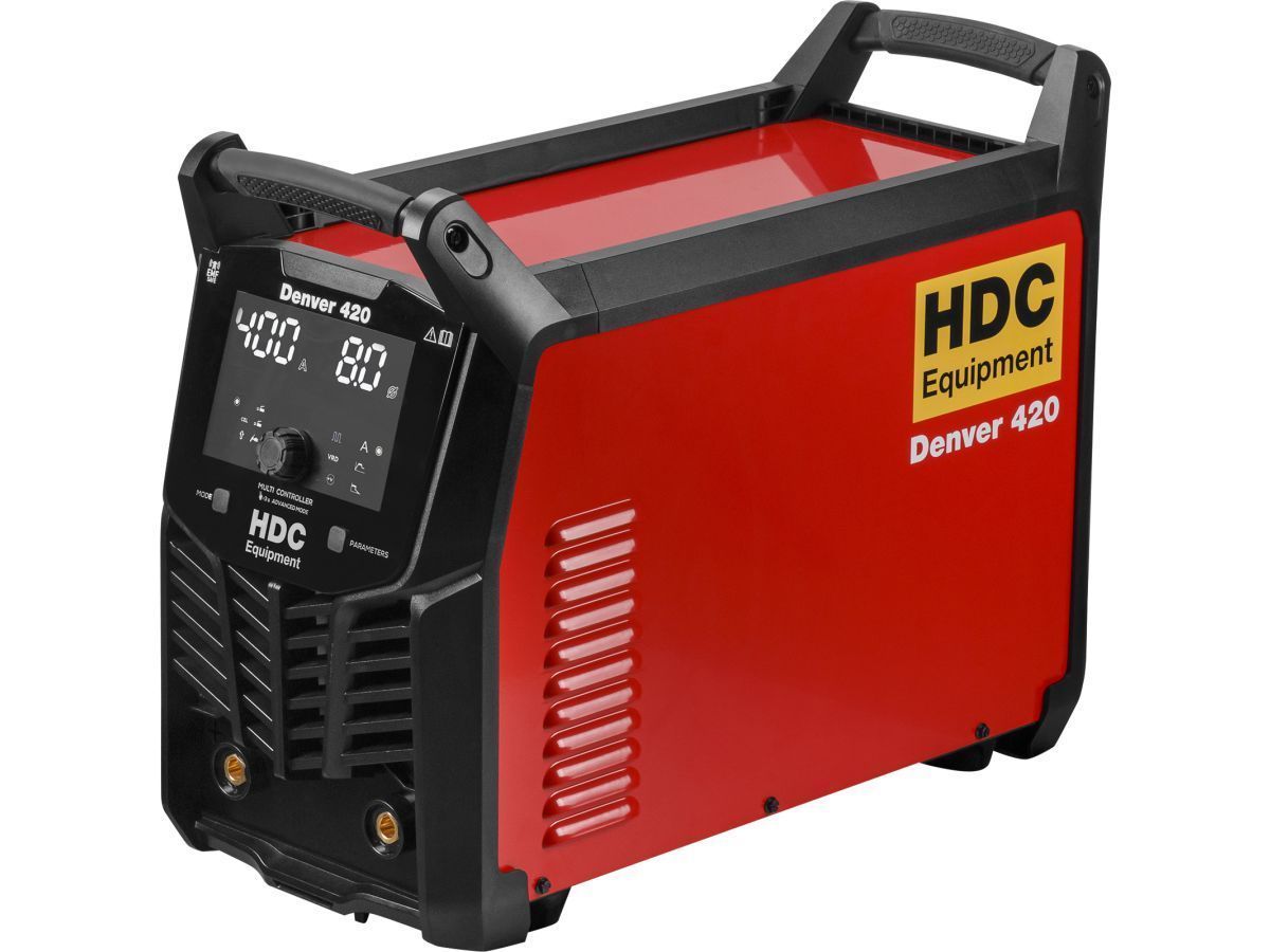 Инвертор сварочный HDC Denver 420 (380В, 20-400 А, 67В, электроды диам. 1.6-8.0 мм, вес 28 кг) HDC Equipment HD5610-4