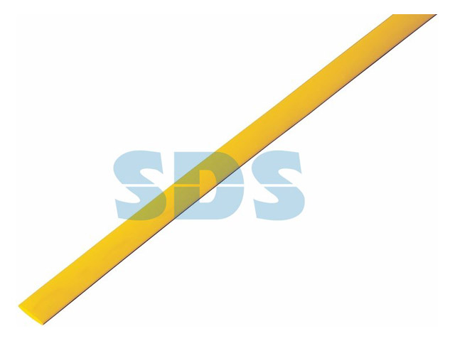 Термоусадочная трубка 5.0/2.5 mm, желтая (упак. 50 шт. по 1 м)  REXANT 20-5002