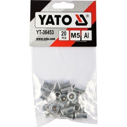 Заклепки резьбовые алюминиевые М5, 20шт  YATO YT-36453