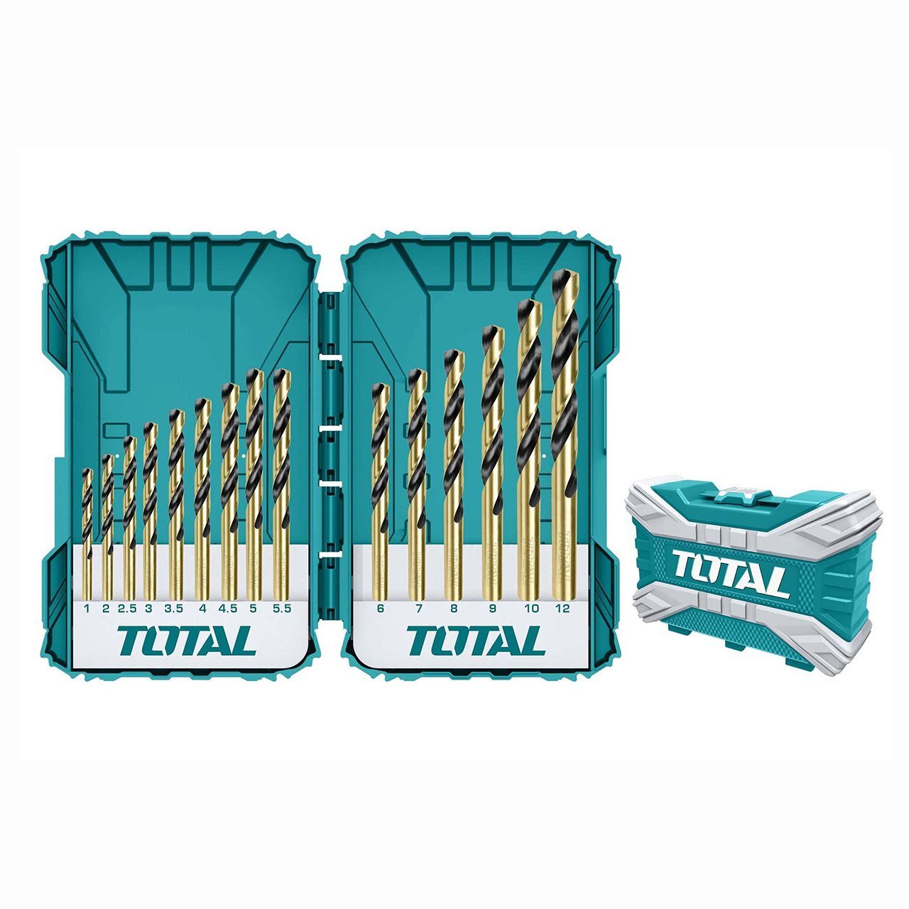 Набор сверл по металлу 1-12мм TOTAL TACSDL51501 (15 шт)