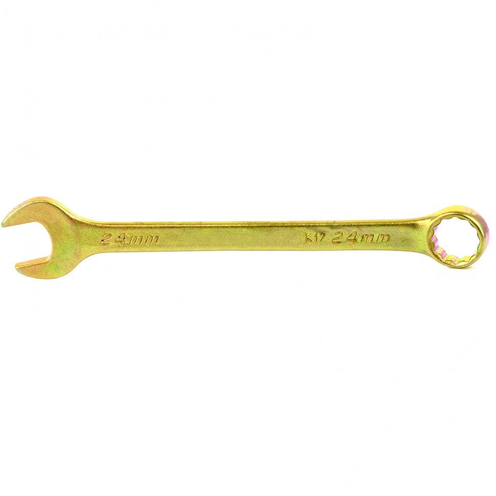 Ключ комбинированный, 24 mm, желтый цинк  Сибртех 14986