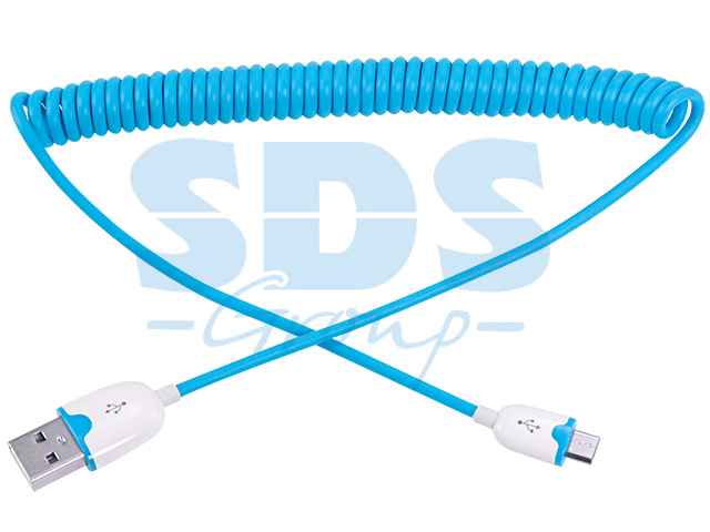 USB кабель универсальный microUSB шнур витой 1.5 м синий  REXANT 18-4302