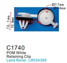 Клипса для крепления внутренней обшивки а/м Ленд Ровер пластиковая (100шт/уп.)  ...Forsage клипса C1740Grey(Land Rover)