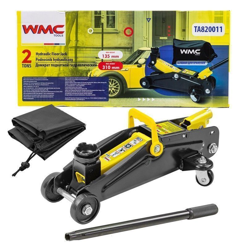 Домкрат подкатной гидравлический 2т (h min 135мм, h max 310мм)  WMC TOOLS WMC-TA820011