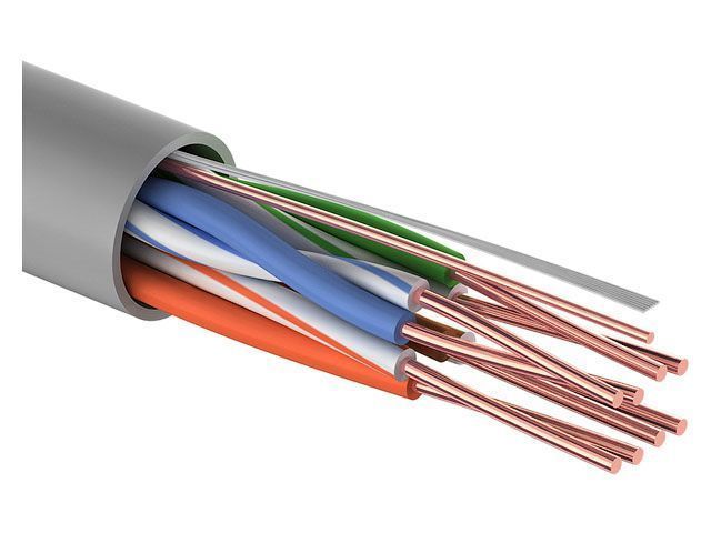 Кабель UTP 4PR 24AWG, CCA, CAT5e, PVC серый, (бухта 305 м)  LIGHT PROCONNECT 01-0043-2