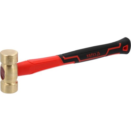 Молоток медный с фиберглассовой ручкой 800гр, 39х92мм, L370мм   ...YATO YT-45293